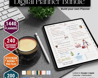 Digital Planner Bundle 2025, IPad Tablet Planner, GoodNotes Planner, Dated Digital Planner Bundle , Life Planner, Daily Planner, All in one
