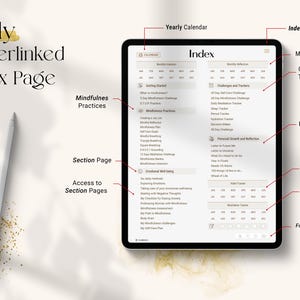 Digital Mindfulness Journal for iPad | Self-Care & Wellness Planner | GoodNotes Notability imagen 9