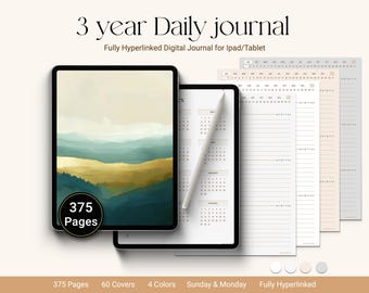 Diario digital de 3 años: Una línea al día, con hipervínculos (Descarga PDF)