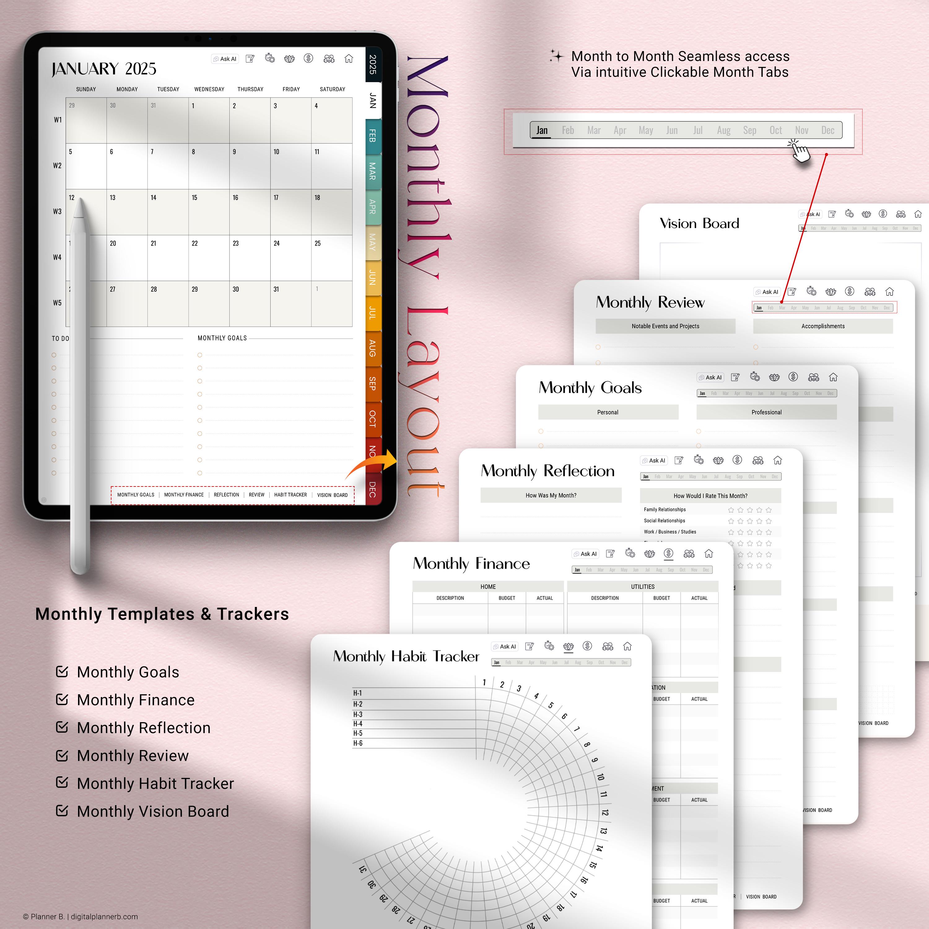 2025 AI Digital Planner: Goal, Wellness, Productivity (digital Download ...