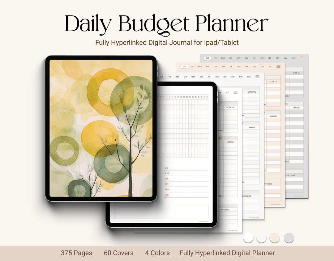Digital Budget.pdf Digital Budget Planner: Hyperlinked Finance Tracker (PDF) - Etsy