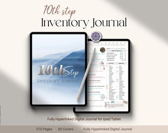 Diario digital del décimo paso: Planificador de reflexión diaria de AA Recovery para GoodNotes y Notability (PDF con hipervínculos)