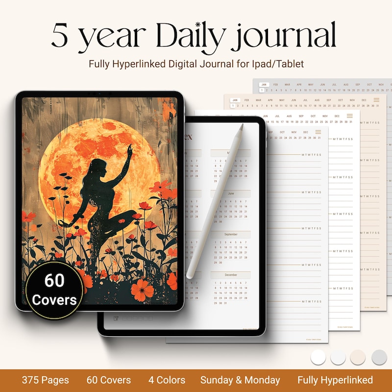 Journal 5 5 Year Journal - Etsy