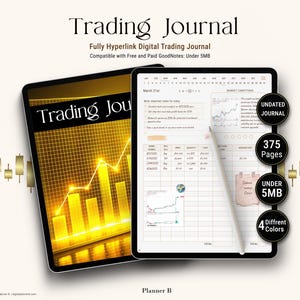 Digital Trading Journal: Forex, Stocks & Crypto (PDF Download)