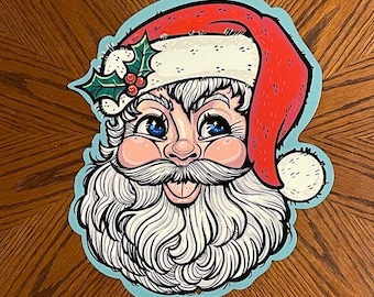 Santa Metal Sign
