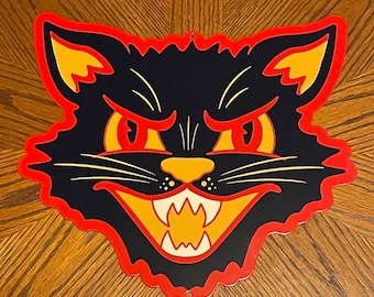 Vintage Cat Metal Sign