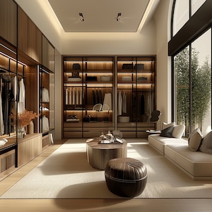 Walking closet ,residential design, single room design, 3D rendering, Wardrobe, space planning, 3D rendering, E rendering.