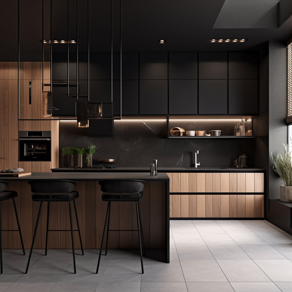 Kitchen ,residential Design, Residential 3D Modelling, 3D Rendering, E