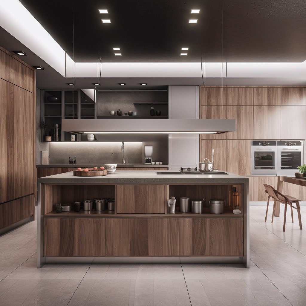 Kitchen ,residential Design, Residential 3D Modelling, 3D Rendering, E