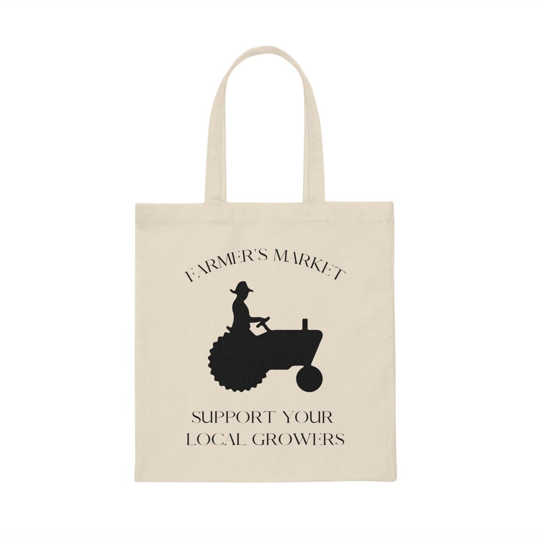 CafePress Farmers' Market Canvas Tote Bag - Reusable Shopping Bag, Natural, Two Size Options - View #5