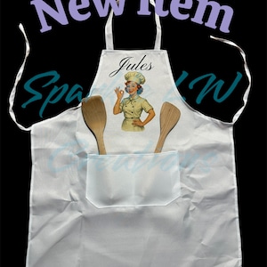 Custom Apron with Name - Add own photo | Chef Design | Custom Kitchen Apron Gift for Women | Cooking, Baking, BBQ Apron Personalized Gift
