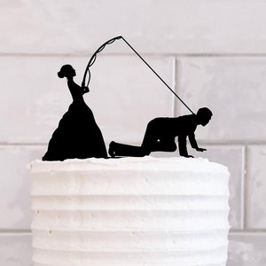 Mariée traînant pêche pêcheur marié Wedding Cake Topper - SVG. Téléchargement instantané PNG, Cricut, Silhouette, impression Styles SVG