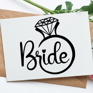 Braut SVG PNG. Brautparty, neue Braut, Geschenk für Braut-Entwurf. Sublimationsdruck Cricut Silhouette Hochzeit Brautpaar Designs SVGStyles