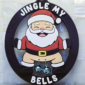 Jingle My Bells Santa Ornament STL 3D Print File, Coffee Lover Christmas Ornament Digital File Stl MTL OBJ Glb SVGStyles