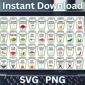 Condiment Label SVG Png Group Halloween Costume Shirt Labels. HUGE BUNDLE SVGStyles