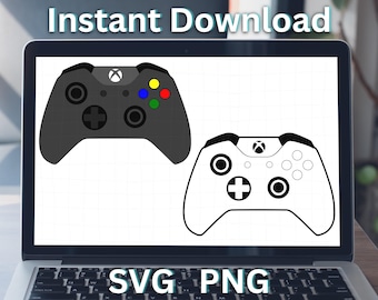 File clipart SVG PNG per controller di videogiochi, file di taglio Silhouette Cricut SVGStyles