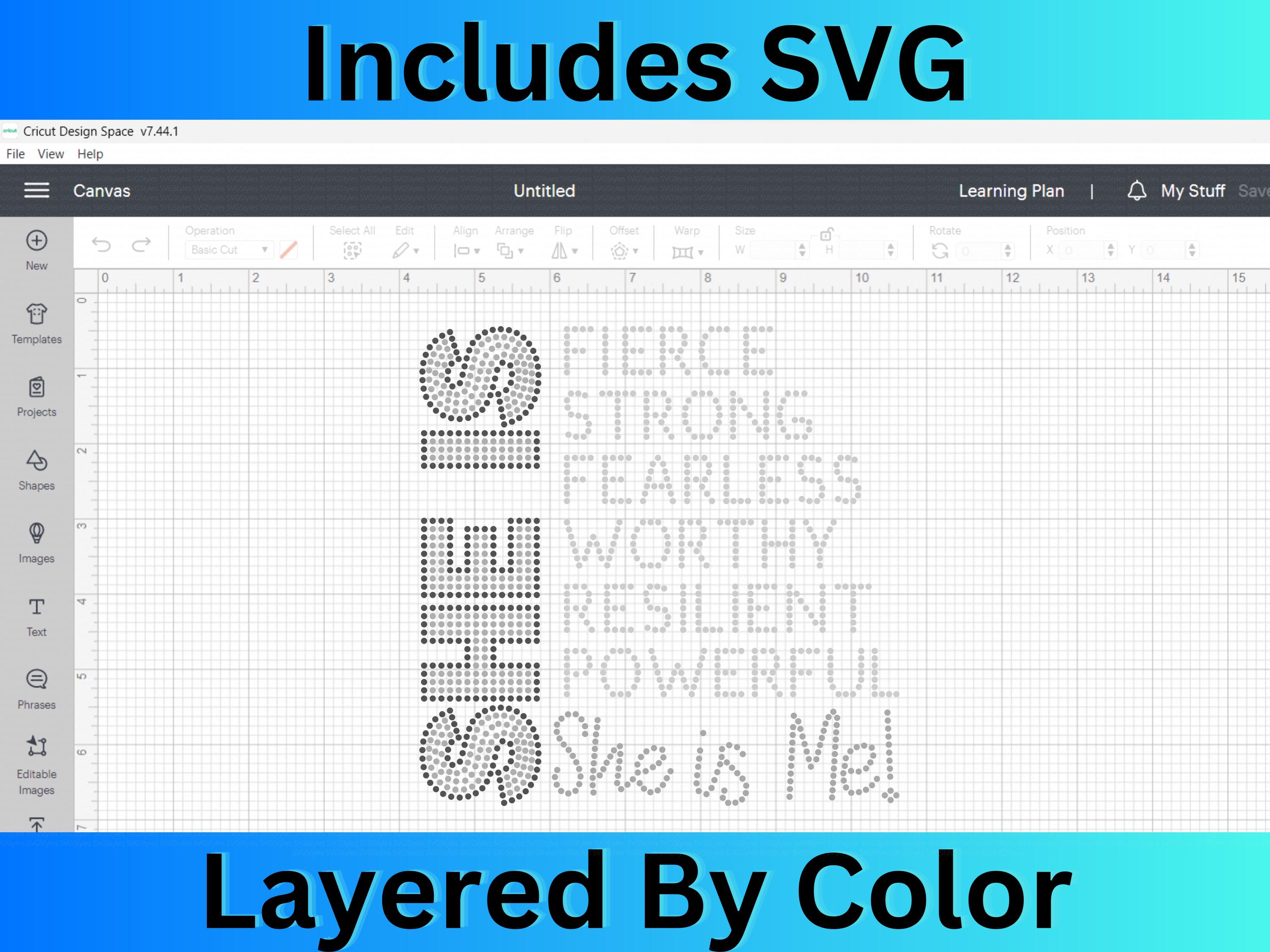 She is Rhinestone Template SVG File 10ss Svgstyles - Etsy