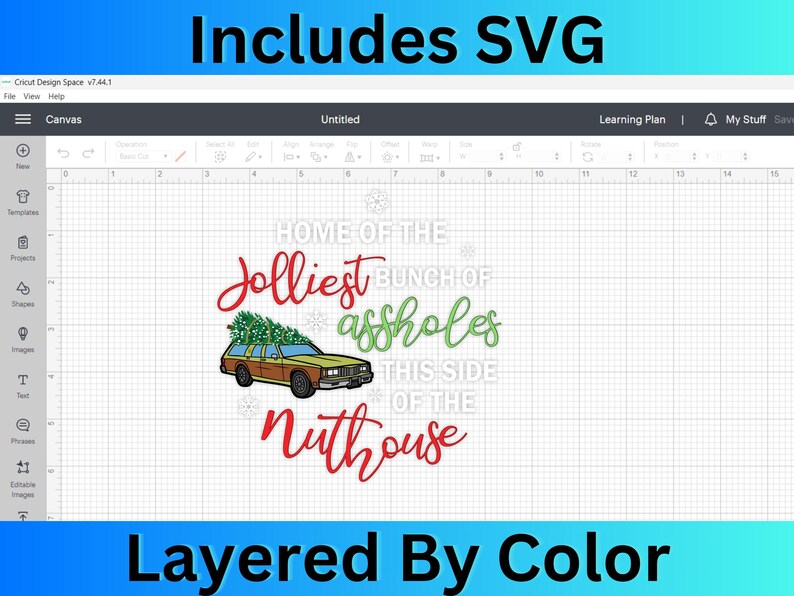 Jolliest Bunch of Assholes Door Hang SVG PNG, Christmas Vacation ...
