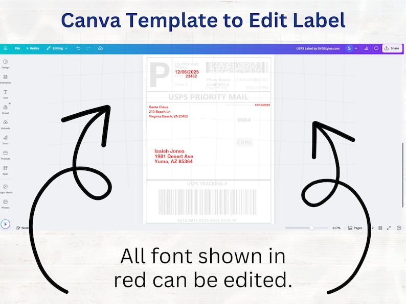 Printable Mini Elfazon Package Template With Tape and Label, Miniature ...