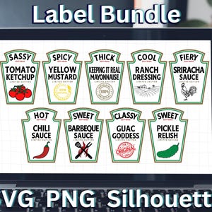 Condiment SVG Group Condiment Label Shirt SVG Group Halloween Costume PNG Condiment Costume SVGStyles