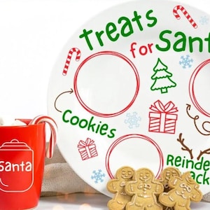 Cookies for Santa Tray SVG, Cookies for Santa Plate SVG, Dear Santa Tray SVG, Treats for Santa, Christmas Plate svg, cricut, sublimation