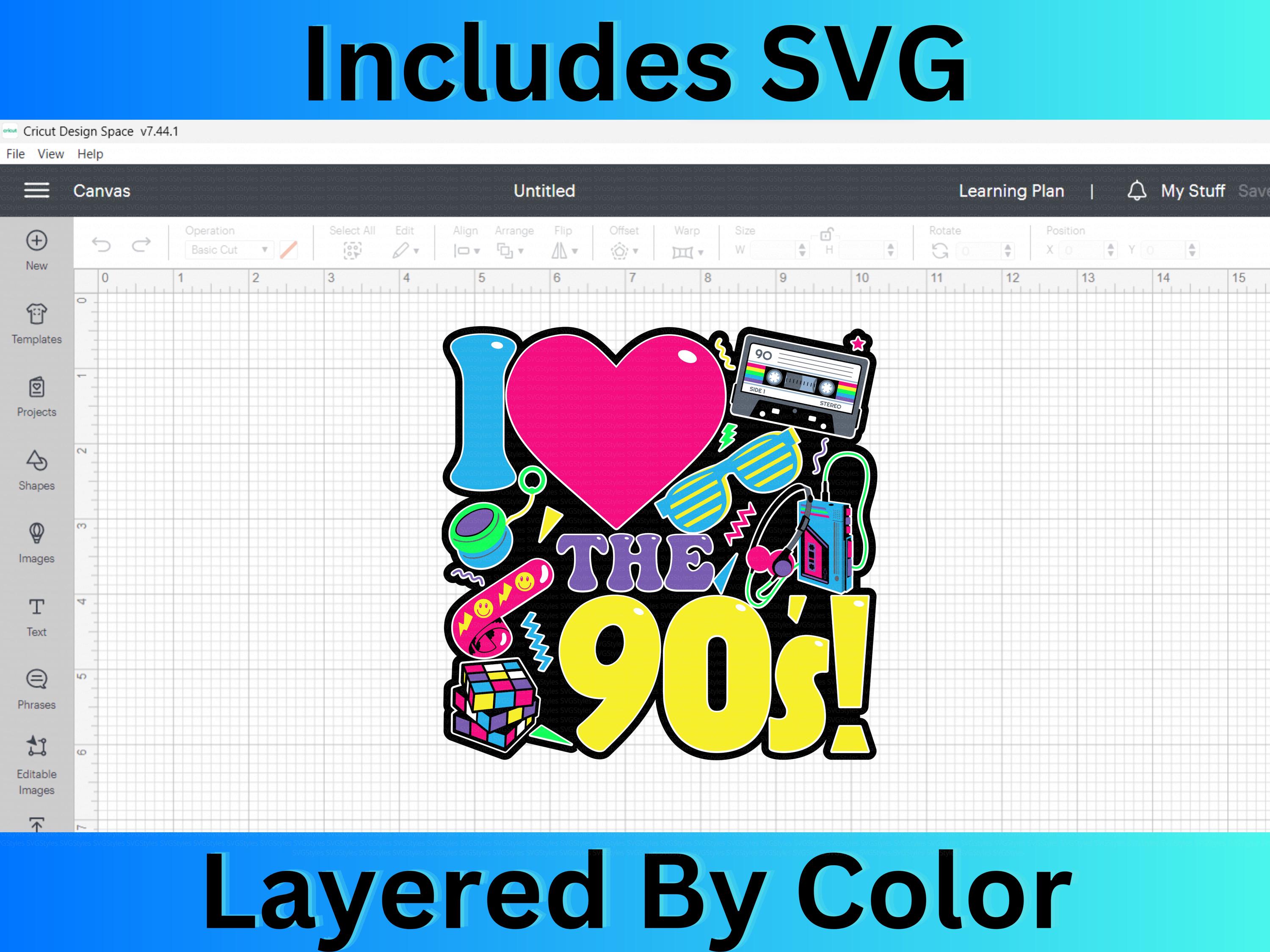 I Love the 90s Svg, Nineties Svg, 90s Retro Svg, 90s Birthday Party ...