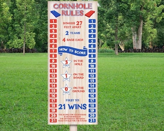 Cornhole Rules SVG Board with Score Tracker SVGStyles