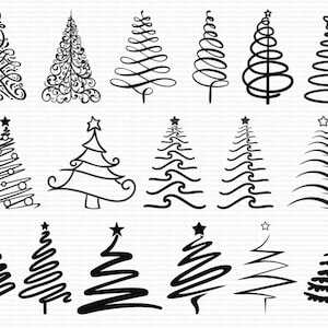 Sapin de Noël Svg sapin de Noël Svg sapin de Noël Png Styles SVG imprimables numériques