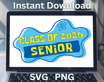 SVG-Datei für den Abschlussjahrgang 2026: Design für eine Abschlussmütze (SVG, PNG, Silhouette Studio-Dokument)