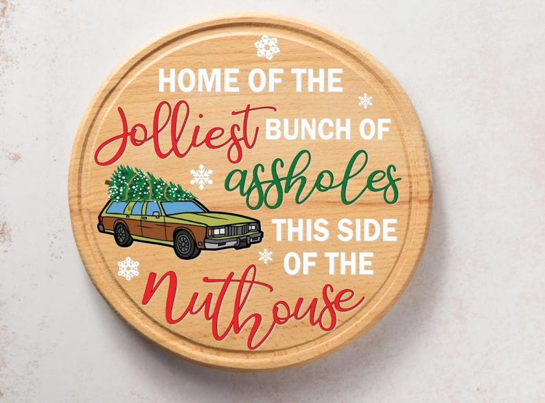 Jolliest Bunch of Assholes Door Hang SVG PNG, Christmas Vacation ...