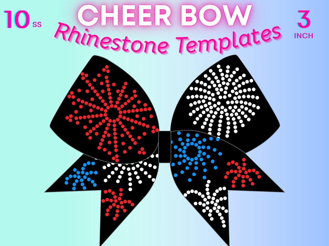 Cheer Bow Rhinestone Templates 10ss - Etsy