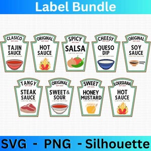 Condiment Label SVG PNG Group Halloween Costume Shirt Labels SVGStyles