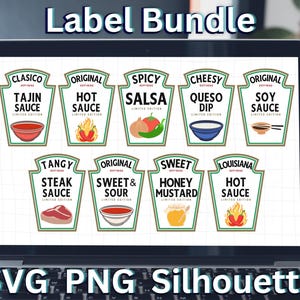 Condiment Label SVG PNG Group Halloween Costume Shirt Labels SVGStyles