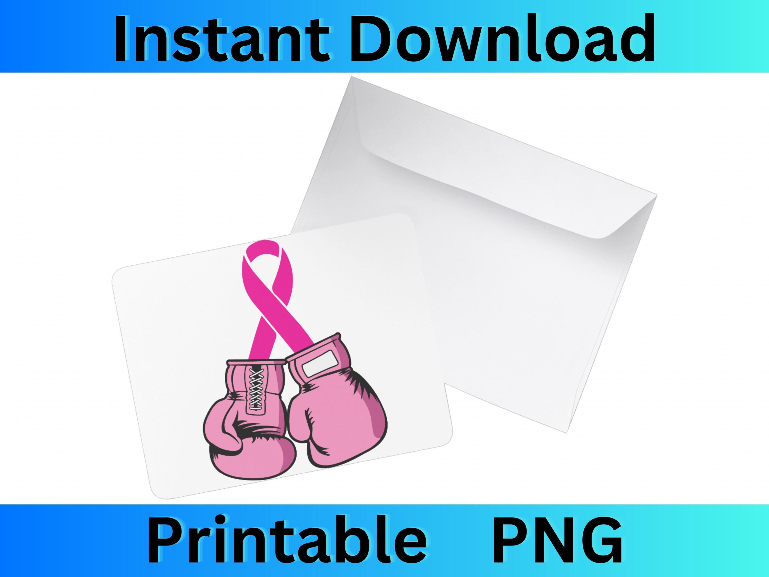 Pink Boxing Gloves & Ribbon SVG: Breast Cancer Awareness (cut File) - Etsy