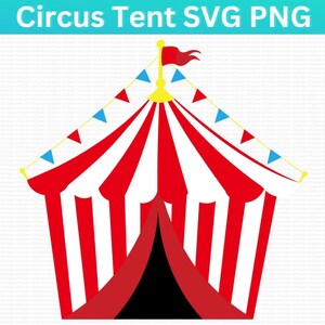 SVG de circo, SVG de carnaval, SVG de carpa de circo, cumpleaños, para Cricut, Silhouette, Glowforge, sublimación, estilos SVG imprimibles