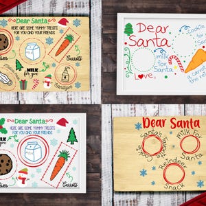Tray kerstman, bord, bord SVG-bundel voor koekjes, melk, png voor Cricut Silhouette. Beste kerstman SVG, kerstavond, png SVG-stijlen