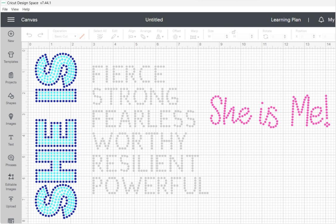 She is Rhinestone Template SVG File 10ss Svgstyles - Etsy