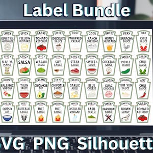 Condiment Label SVG Png Group Halloween Costume Shirt Labels. HUGE BUNDLE SVGStyles