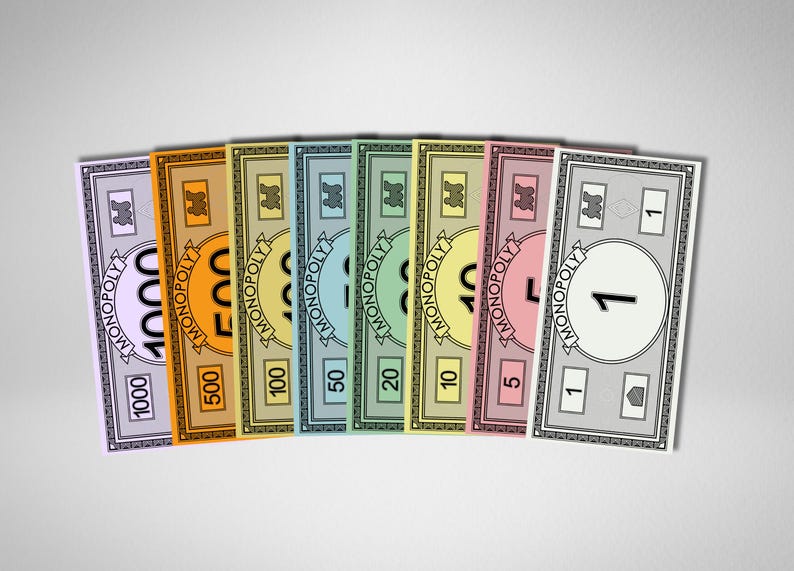 Editable Board Game Money, Canva Template, SVG and PNG. - Etsy
