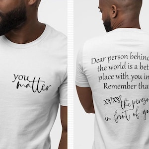 Cara persona dietro di me, il mondo è un posto migliore con te dentro. File in formato SVG PNG per Cricut. Salute mentale. Tu conti. Amore per te stesso. Cura di sé.