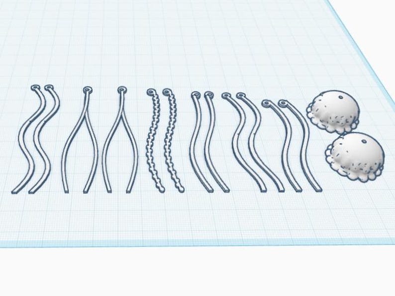 May include: A set of 10 white plastic chain links and two white plastic dome-shaped pieces. The chain links are in various shapes and sizes, including straight, curved, and wavy.