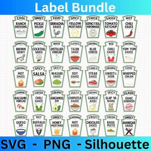 Condiment Label SVG Png Group Halloween Costume Shirt Labels. HUGE BUNDLE SVGStyles