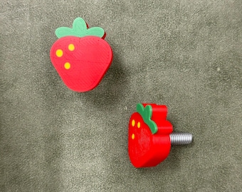Strawberry Car Bolts Ichigo License Plate Bolts Strawberry Aesthetic Car Detail Sweet Strawberry Style Car Upgrade (Set of 2)