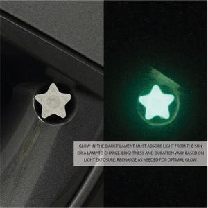 Glow Star Tire Valve Stem Caps – Stylish Air Caps for Cars, Bikes & Motorcycles – Cosmic Wheel Accessories – Perfect Gift for Car Lovers