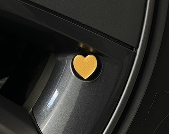 Heart Tire Valve Stem Caps Cute Air Caps for Cars Bikes Motorcycles Love Themed Wheel Accessories Gift for Car Lovers