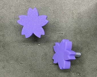 Cherry Blossom Sakura Car Bolts Custom Floral License Plate Bolts for Cars Cute Car Accessories Japanese Inspired Flower Design (Set of 2)