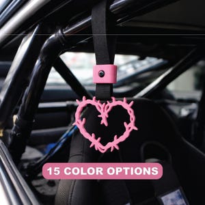 Fil de fer barbelé coeur Tsurikawa JDM breloque dérive poignée de voiture mignonne JDM accessoire d'intérieur esthétique
