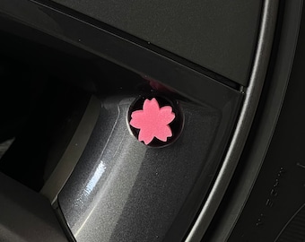 Sakura Flower Tire Valve Stem Caps Cherry Blossom Air Caps for Cars Bikes Motorcycles Elegant Wheel Accessories for Floral Lovers