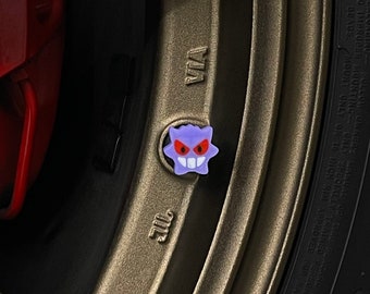 Sinister Ghost Pocket Creature Tire Valve Stem Caps – Spooky Air Caps for Cars, Bikes & Motorcycles – Wheel Accessories for Anime Fans