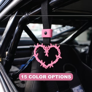 Barbed Wire Heart Tsurikawa JDM Drift Charm Cute Car Handle JDM Aesthetic Interior Accessory
